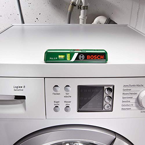 BOSCH PLL 1 P Nivel de burbuja 1.5 V, Negro, Verde, Rojo, (montaje en pared)