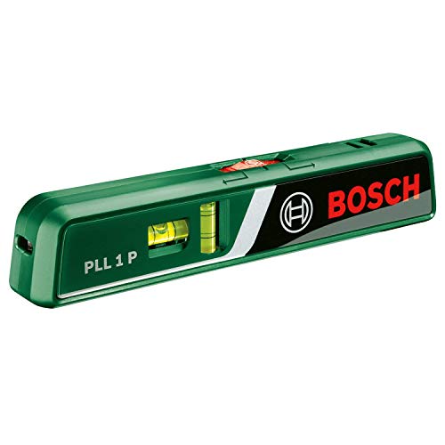 BOSCH PLL 1 P Nivel de burbuja 1.5 V, Negro, Verde, Rojo, (montaje en pared)