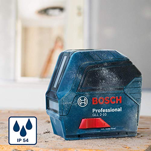 Bosch Professional 0601063L00 Nivel GLL 2-10, láser Rojo, Interior, Alcance 10 m, con Funda, en Caja