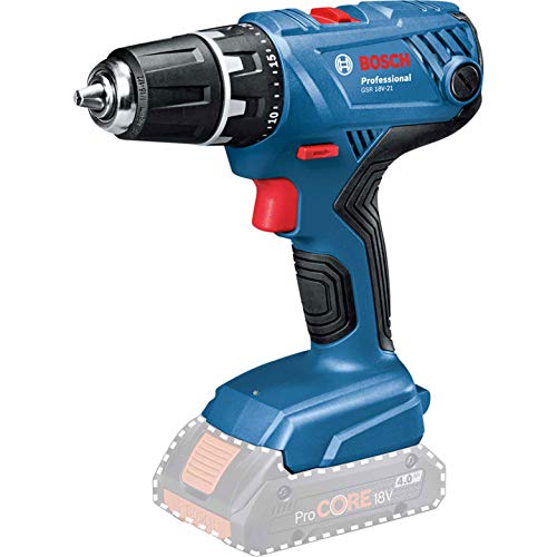 Bosch Professional 18V System GSB 18V-21 - Taladro percutor a batería (55 Nm, 1800 rpm, sin batería, en caja)