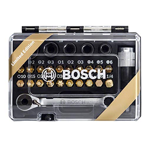 Bosch Professional 2607017459 Set Mini X-Line con 7 Brocas (Metal, HSS-G, Accesorios para Taladro Atornillador), Negro/Dorado, 27 Piezas