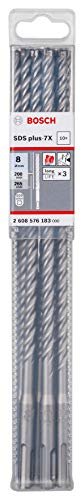 Bosch Professional 2608576183 - Juego de 10 brocas para martillo SDS Plus-7X (para hormigón armado, hormigón y mampostería 8 x 200 x 265 mm, accesorios para martillo perforador)