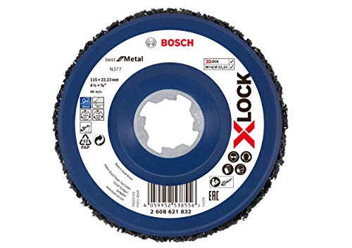 Bosch Professional 2608621832 Disco de Limpieza X-Lock N377 (Metal y Acero Inoxidable, Ø 115 mm, Accesorio de Amoladora), diametro 115 mm