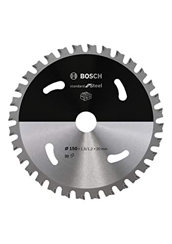 Bosch Professional 2608837748 Disco Standard for Steel, Acero, 32 Dientes, Accesorio de Sierra Circular sin Cable, 150 x 20 x 1.6 mm
