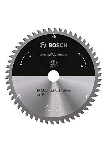 Bosch Professional 2608837763 Disco Standard for Aluminium, Aluminio, 54 Dientes, Accesorio de Sierra Circular sin Cables, 165 x 20 x 1.8 mm