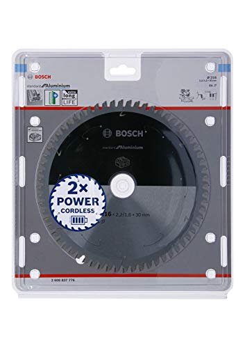 Bosch Professional 2608837776 Disco Standard for Aluminium, Aluminio, 64 Dientes, Accesorio de Sierra Circular sin Cables, 216 x 30 x 2.2 mm
