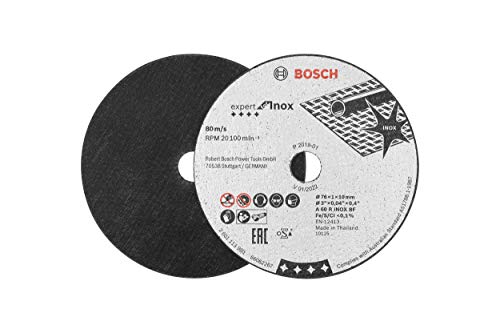 Bosch Professional 260925C124 Disco de Corte Expert for INOX Acero Inoxidable, Ø 76 mm, diámetro del Orificio Ø 10 mm, Accesorio para Amoladora Angular