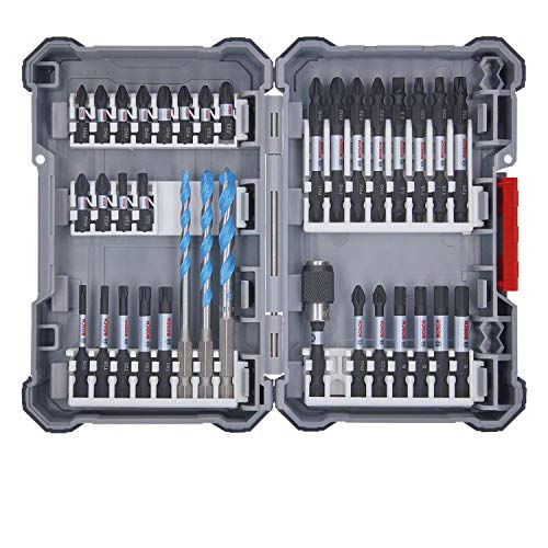 Bosch Professional 35 unidades para taladrar y atornillar (Pick and Click, accesorios para atornilladores de impacto, con puntas, brocas universales y portapuntas universal)