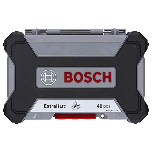 Bosch Professional 40 unidades para atornillar (Pick and Click, puntas muy resistentes para atornillar, con portapuntas universal)