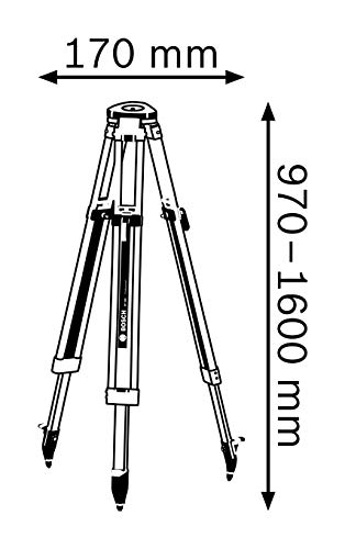 Bosch Professional BT 160 - Trípode para nivel láser y óptico (160 cm, rosca 5/8", en caja)