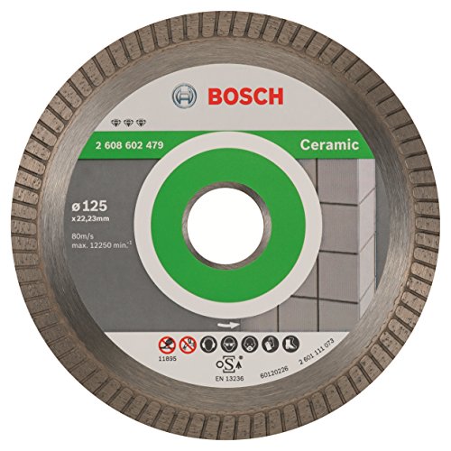 Bosch Professional - Disco de corte de diamante Best for Ceramic Extra-Clean Turbo, 125 x 22.23 x 1.4 x 7 mm