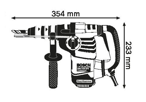 Bosch Professional GBH 3-28 DFR - Martillo perforador (3,1 J, máx. hormigón 28 mm, portabrocas SDS plus + cilíndrico, en maletín)