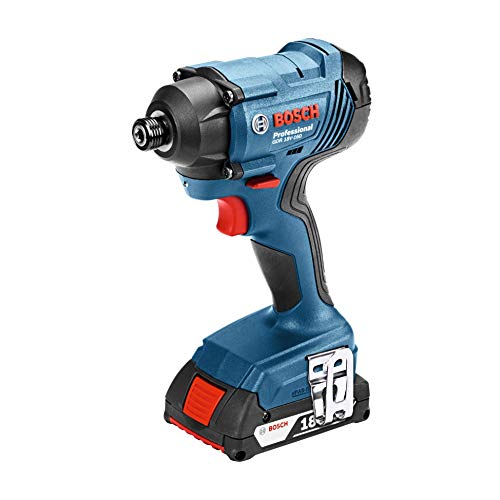 Bosch Professional GDR 18V-160 - Atornillador de impacto a batería (18V, 160 Nm, 2 baterías x 2.0 Ah, en L-BOXX)