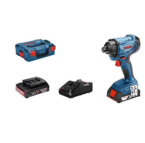 Bosch Professional GDR 18V-160 - Atornillador de impacto a batería (18V, 160 Nm, 2 baterías x 2.0 Ah, en L-BOXX)