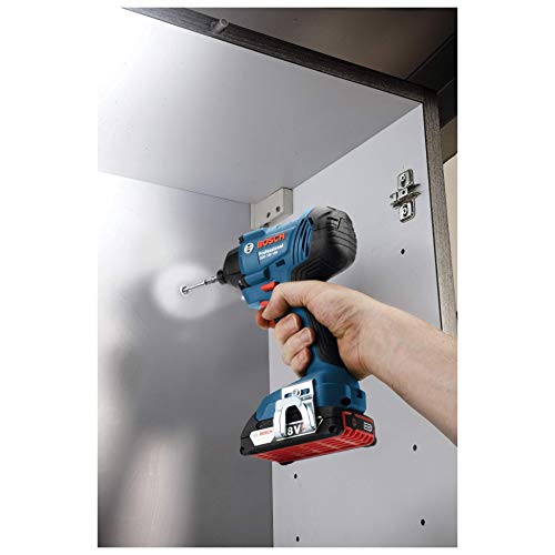 Bosch Professional GDR 18V-160 - Atornillador de impacto a batería (18V, 160 Nm, 2 baterías x 2.0 Ah, en L-BOXX)