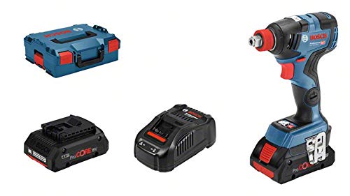 Bosch Professional GDX 18V–200 C - Llave de impacto a batería (18V, 200 Nm, conectable, 2 baterías ProCore x 4.0 Ah, en L-BOXX)