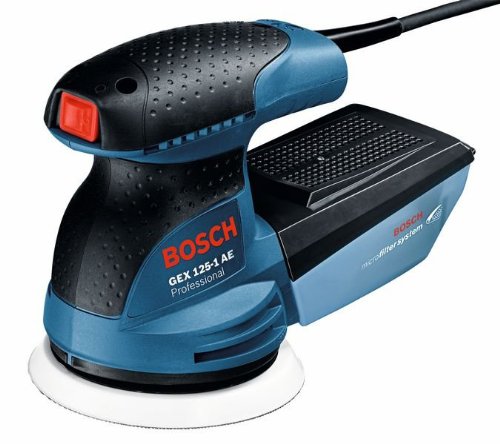 Bosch Professional GEX 125-1 AE - Lijadora excéntrica (250 W, Microfiltro, Ø plato lijador 125 mm, en caja)