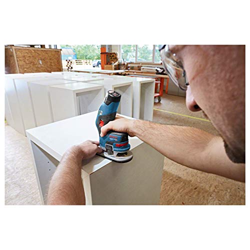 Bosch Professional GKF 12V-8 - Fresadora de cantos a batería (12 V, 13000 rpm, pinzas Ø 6 mm / 8 mm, sin batería, en caja)