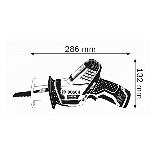 Bosch Professional GSA 12V-14 - Sierra sable a batería (2 baterías x 3.0 Ah, 12V, 0 - 3000 cpm, profundidad de corte 65 mm, en L-BOXX)