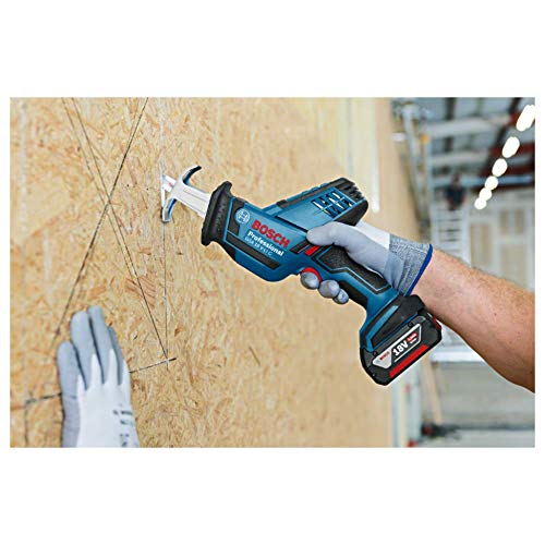 Bosch Professional GSA 18 V-LI C Sierra Sable, 0 3050 CPM, Profundidad de Corte 200 mm, sin batería y Cargador, en L-BOXX