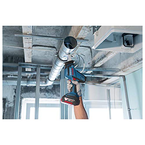 Bosch Professional GSA 18 V-LI C Sierra Sable, 0 3050 CPM, Profundidad de Corte 200 mm, sin batería y Cargador, en L-BOXX