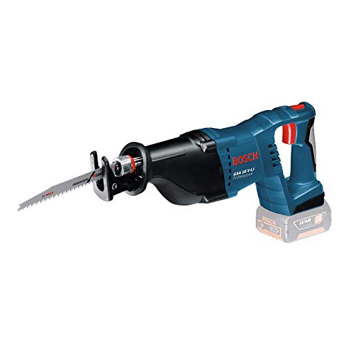 Bosch Professional GSA 18 V-LI Sierra sable, 2.400 2.700 cpm, control de velocidad, sin batería, en L-BOXX, Negro, Azul