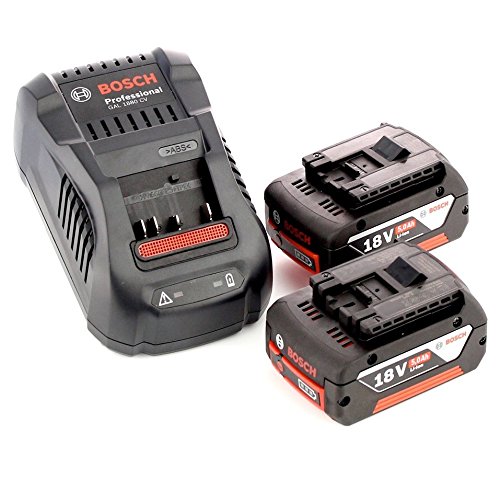 Bosch Professional GSA 18 V-LI - Sierra sable a batería (2 baterías x 5.0 Ah, 18 V, 2.400 - 2.700 cpm, control de velocidad, en L-BOXX)