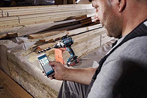Bosch Professional GSB 18V-85 C System Taladro percutor, par máximo: 110 NM, Incl. Módulo de conectividad, 1x5.0, batería de 1x3, 0 Ah, en L-BOXX 136, Amazon Edición, 90 W, 18 V, Azul