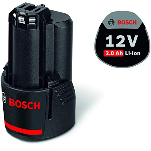 Bosch Professional GSR 12V-15 ystem Atornillador, Incl. 2 x 2.0 batería + Cargador, 39 pcs. Juego de Accesorios, en Bolsa, Amazon Edición, 12 V, Azul