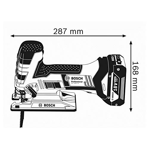 Bosch Professional GST 18 V-LI S Sierra de calar, 550-2.700 cpm, profundidad de corte 120 mm, sin batería, en caja