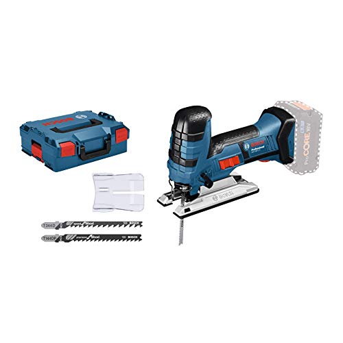 Bosch Professional GST 18 V-LI S Sierra de calar, 550-2.700 cpm, profundidad de corte 120 mm, sin batería, en L-BOXX, Azul