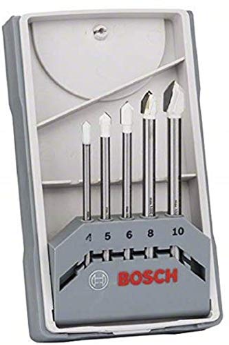 Bosch Professional - Juego de 5 brocas para azulejos CYL-9 Ceramic 4,0; 5,0; 6,0; 8,0; 10,0 mm