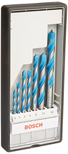 Bosch Professional - Juego de 7 brocas multiuso Robust Line CYL-9 MultiConstruction (4 5 6 6 8 10 12 mm)