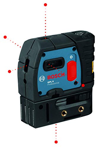 Bosch Professional Láser de 5 puntos GPL 5 (láser rojo, Alcance: hasta 30 m, Estuche de protección)