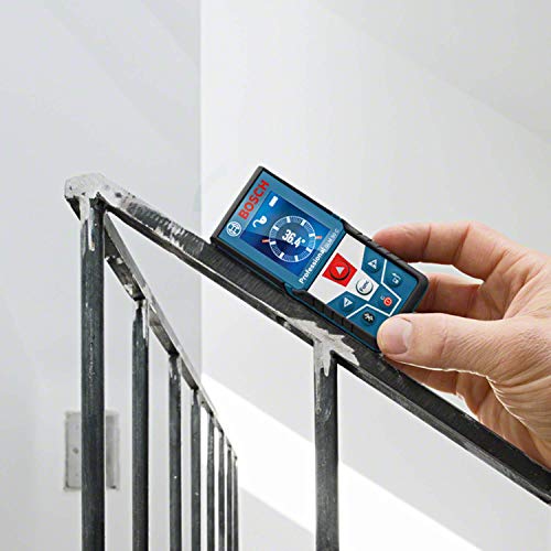 Bosch Professional Medidor láser de distancia GLM 50 C (transmisión de datos Bluetooth, sensor de inclinación de 360°, máx. distancia: 50 m, 2 pilas de 1,5 V, funda)