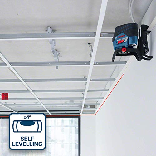 Bosch Professional Nivel Láser GCL 2-50 C (láser rojo, interior, con función aplicación, soporte, alcance visible: hasta 20 m, 4x pilas AA, en caja)