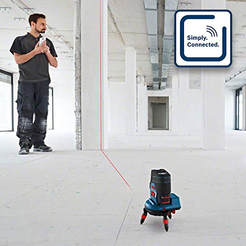 Bosch Professional Nivel Láser GCL 2-50 C (láser rojo, interior, con función aplicación, soporte, alcance visible: hasta 20 m, 4x pilas AA, en caja)