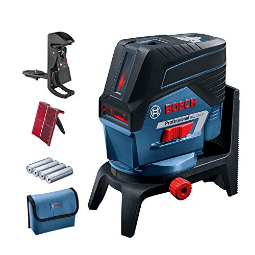 Bosch Professional Nivel Láser GCL 2-50 C (láser rojo, interior, con función aplicación, soporte, alcance visible: hasta 20 m, 4x pilas AA, en caja)