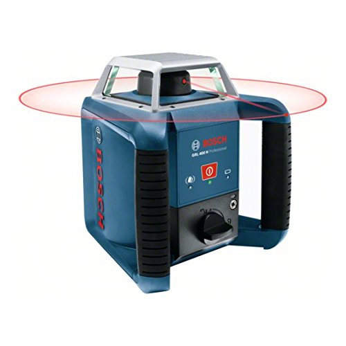 Bosch Professional Nivel láser giratorio GRL 400 H (uso con un solo botón, alcance Ø: hasta 400m, en maletín)