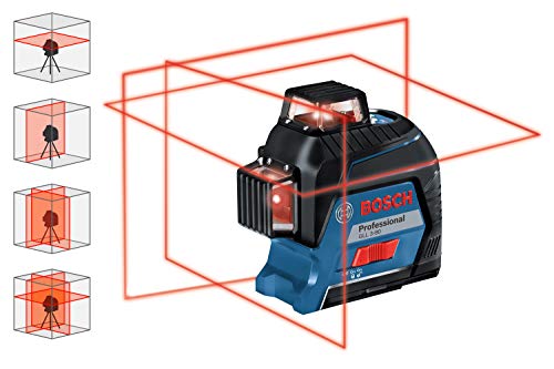 Bosch Professional Nivel láser GLL 3-80 (láser rojo, alcance: hasta 30m, 4 pilas AA, maletín)