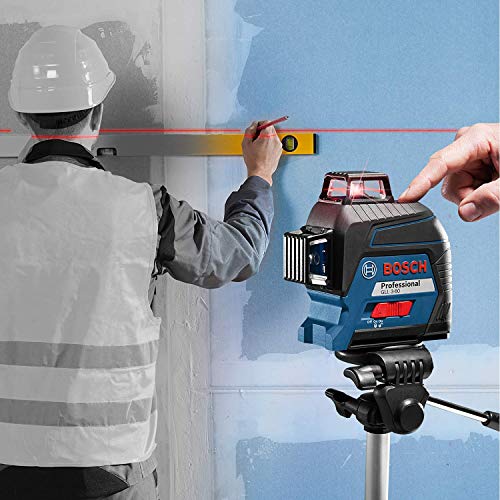 Bosch Professional Nivel láser GLL 3-80 (láser rojo, alcance: hasta 30m, 4 pilas AA, maletín)