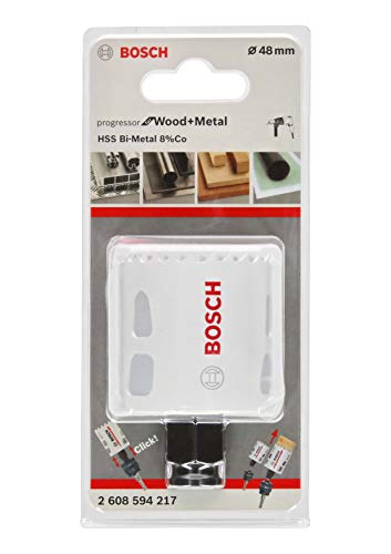 Bosch Professional Progressor for Wood and Metal Sierra de corona (para madera y metal, Ø 48 mm, accesorios para taladro)