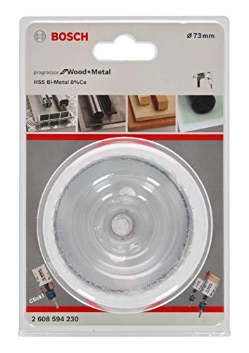 Bosch Professional Progressor for Wood and Metal Sierra de corona (para madera y metal, Ø 73 mm, accesorios para taladro)