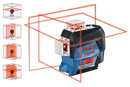 Bosch Professional Sistema 12V Nivel Láser GLL 3-80 C (1 batería 12V + cargador, láser rojo, conexión Bluetooth, alcance hasta 30 m, soporte universal BM1, en L-BOXX)