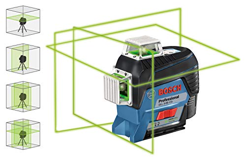 Bosch Professional Sistema 12V Nivel Láser GLL 3-80 CG (1 batería 12V + cargador, láser verde, conexión Bluetooth, alcance hasta 30 m, soporte universal BM1, en L-BOXX)