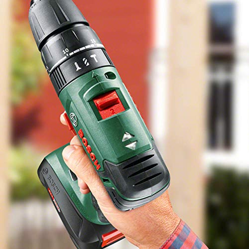 Bosch PSB 1800 LI-2 drill Sin llave Negro, Verde 1,3 kg - Taladro eléctrico (1 cm, 3 cm, 38 Nm, 38 Nm, 19 Nm, 400 RPM)