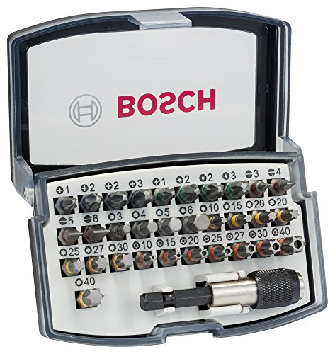 Bosch - Set de 43 unidades para atornillar y llaves de vaso (Ph,Pz,Sl,H,T,Th) + Professional - Set de 32 unidades para atornillar