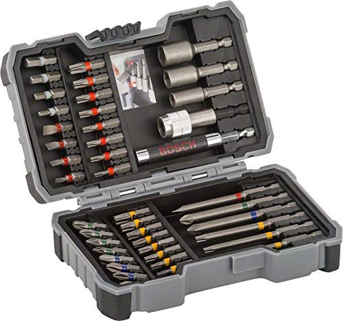 Bosch - Set de 43 unidades para atornillar y llaves de vaso (Ph,Pz,Sl,H,T,Th) + Professional - Set de 32 unidades para atornillar