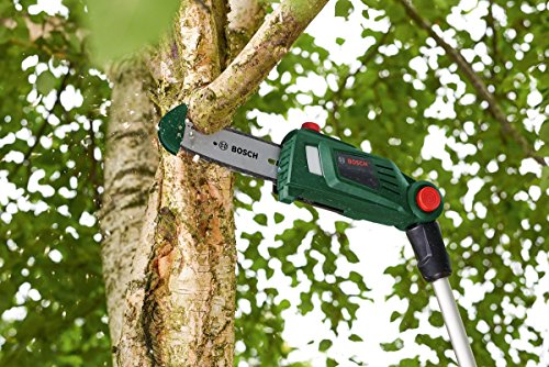 Bosch UniversalChainPole 18 - Sierra de cadena telescópica (1 batería 18V 2.5Ah, cargador, Power4All 18V)