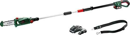 Bosch UniversalChainPole 18 - Sierra de cadena telescópica (1 batería 18V 2.5Ah, cargador, Power4All 18V)